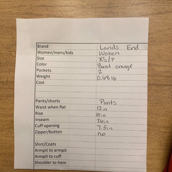 Lands' End Sport Knit Straight Leg Pant size XSmall orange - Picture 8 of 14